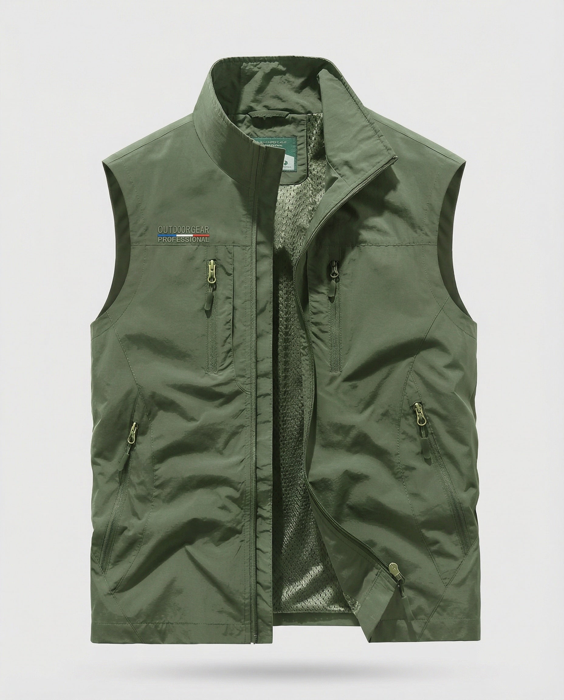 Men's Lightweight Utility Gilet Multi Pocket Zip Up Layer