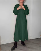 Women's Maxi Dress Relaxed Long Sleeve Cocktail Silhouette