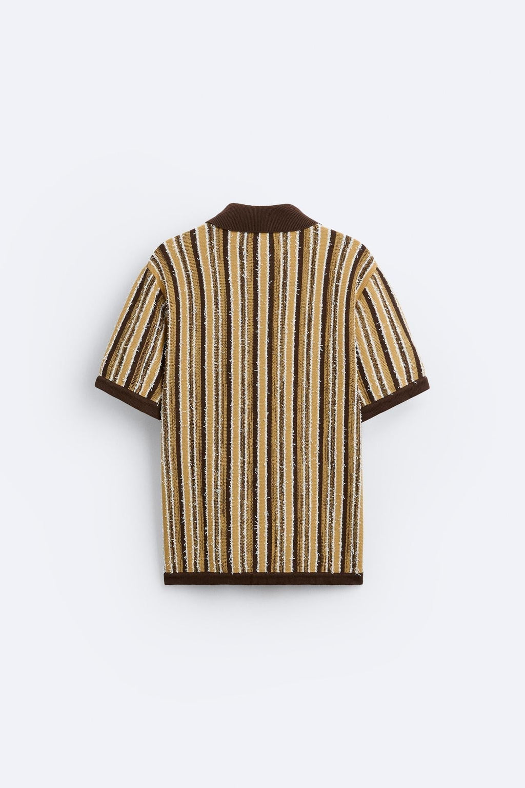Men's Retro Knitted Stripe Polo Casual Summer Shirt