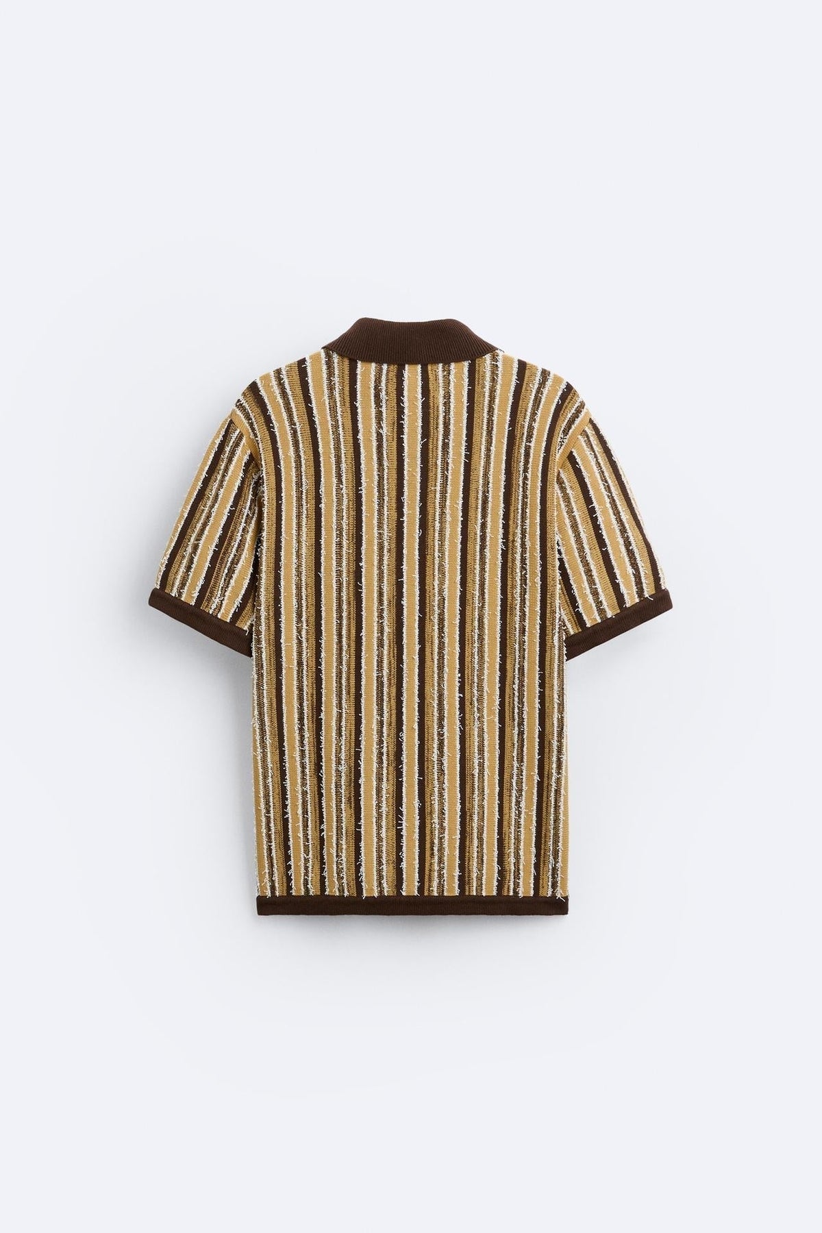 Men's Retro Knitted Stripe Polo Casual Summer Shirt