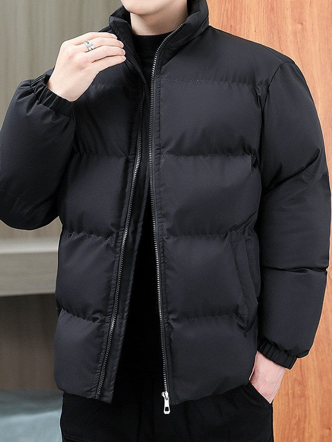 Men's Relaxed Insulated Stand-Collar Puffer Jacket