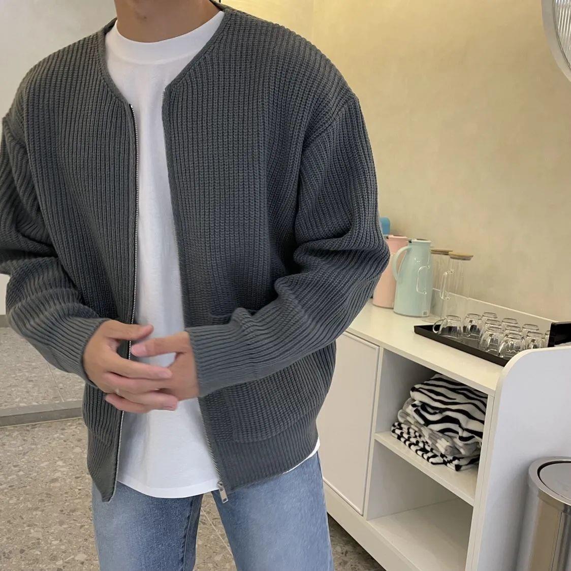 Men's High Collar Knit Sweater Warm Comfortable Stylish Casual