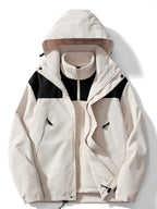 Men's 3 in 1 Outdoor Jacket Hooded Winter Layer