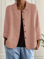 Women's Lightweight Button Front Jacket – Relaxed Summer