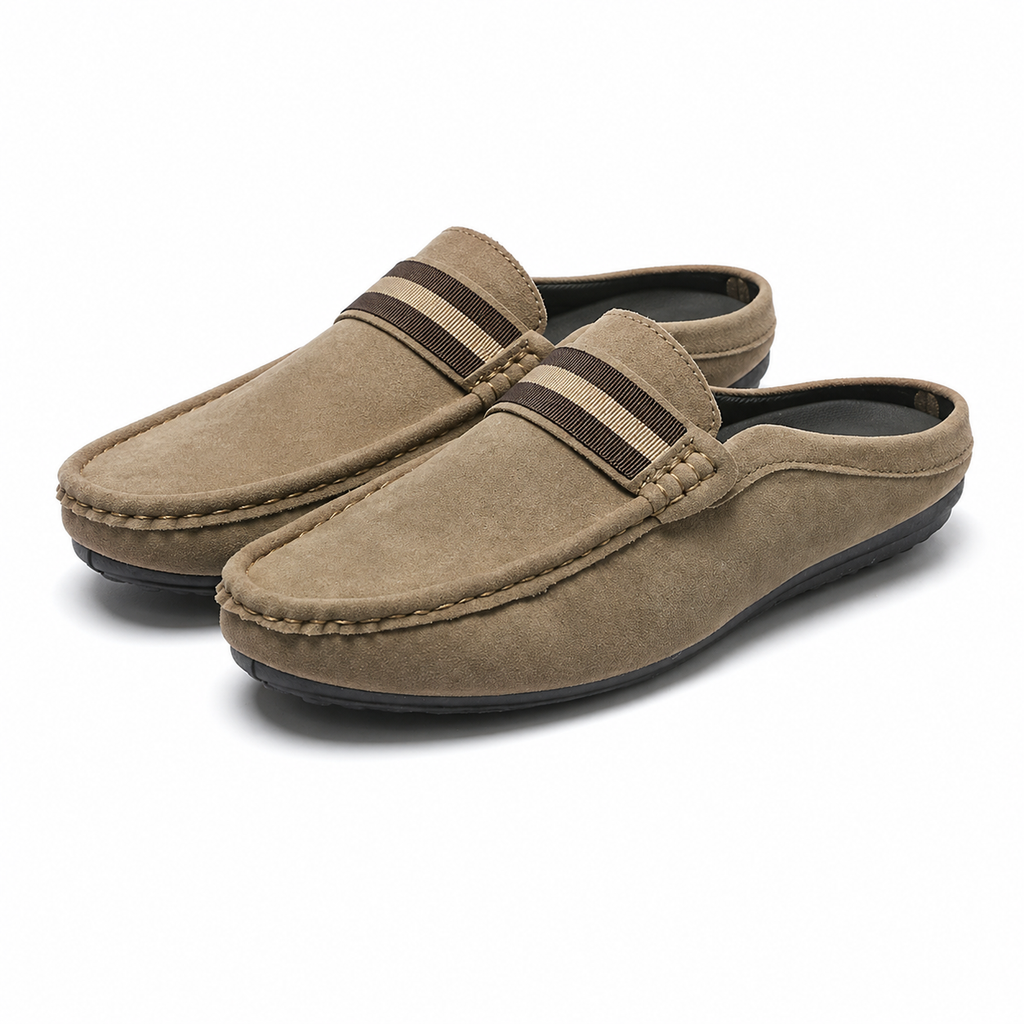 Men's Open Heel Loafer Slip On Comfort Casual Shoes