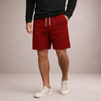 Men's Linen Shorts Drawstring Waist Printed Summer Fit