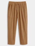 Men's Hooded Flannel Shirt and Corduroy Trouser Set Relaxed