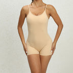 Women's Sleeveless Sport Jumpsuit Side Cutout Short Fit