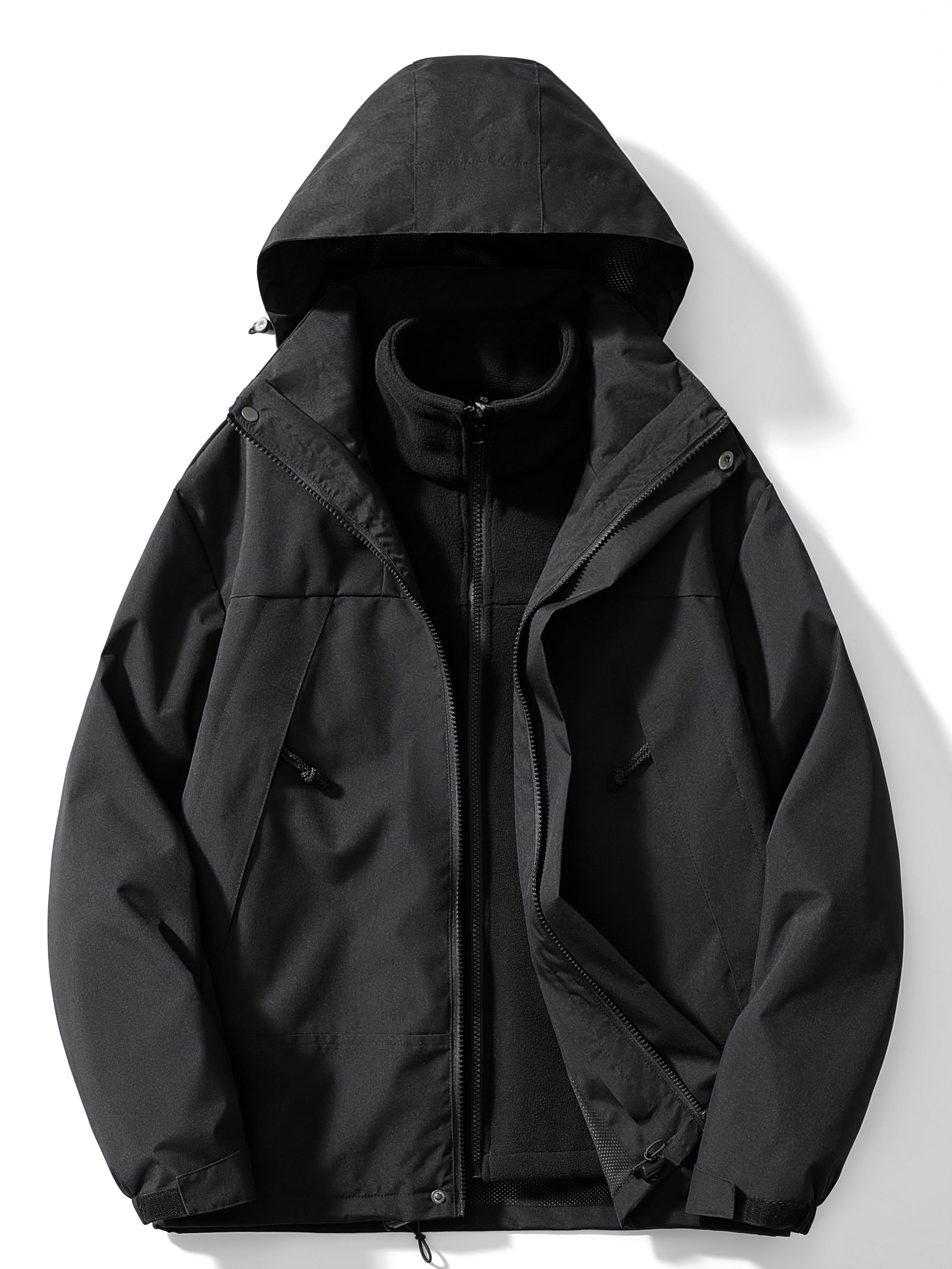 Men's 3 in 1 Outdoor Jacket Hooded Winter Layer
