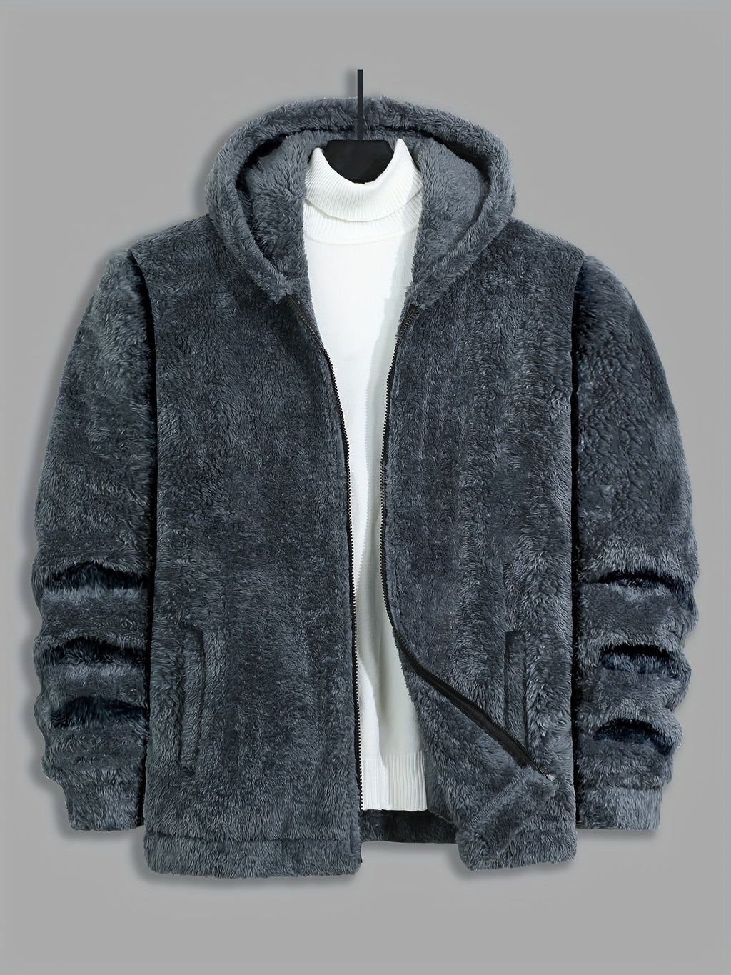 Women's Warm Full-Zip Hooded Jacket with Plush Feel
