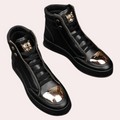 Men's High Top Sneakers Metallic Toe Statement Streetwear Trainers