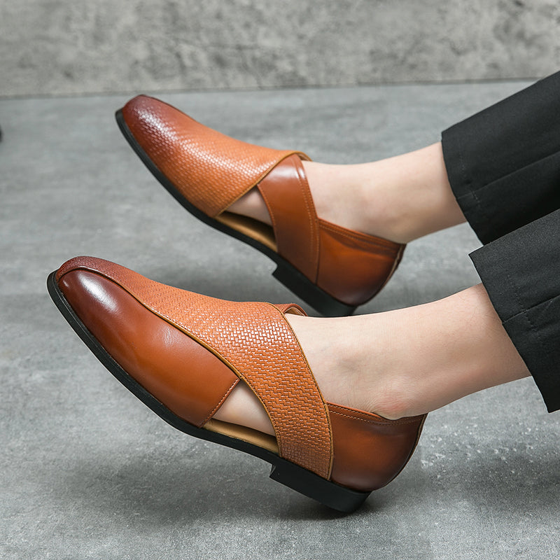 Women's Slim-Profile Real Leather Loafers with Supportive Sole