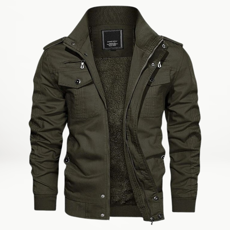 Men's Utility Style Winter Jacket Insulated Outerwear for Workdays
