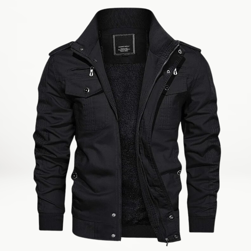 Men's Utility Style Winter Jacket Insulated Outerwear for Workdays