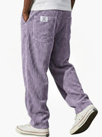 Men's Relaxed Corduroy Trousers Drawstring Everyday Fit