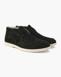 Men's High Top Suede Slip On Loafers Refined Casual