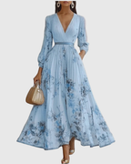 Women's Elegant Pleated Maxi Dress