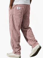 Men's Relaxed Corduroy Trousers Drawstring Everyday Fit