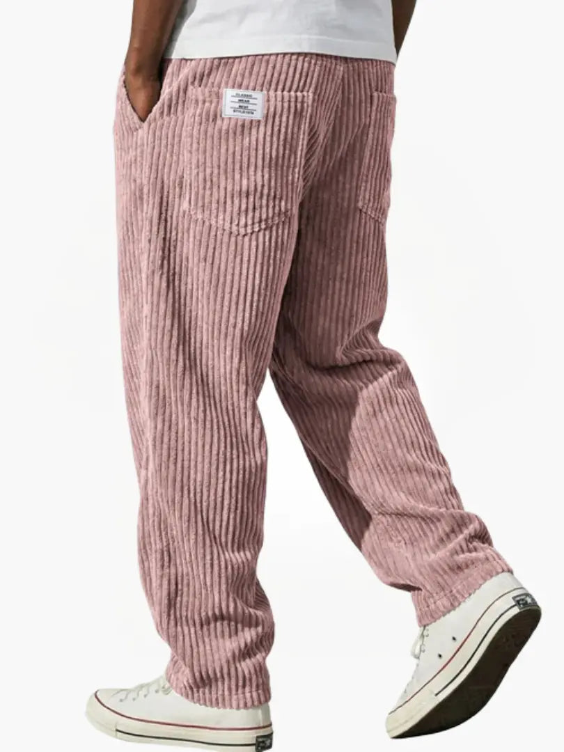 Men's Relaxed Corduroy Trousers Drawstring Everyday Fit