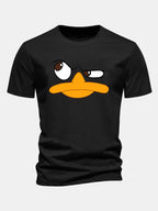 Men's Graphic T Shirt Cartoon Face Print Casual Fit
