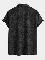 Men's Cuban Collar Summer Co Ord Textured Shirt Linen