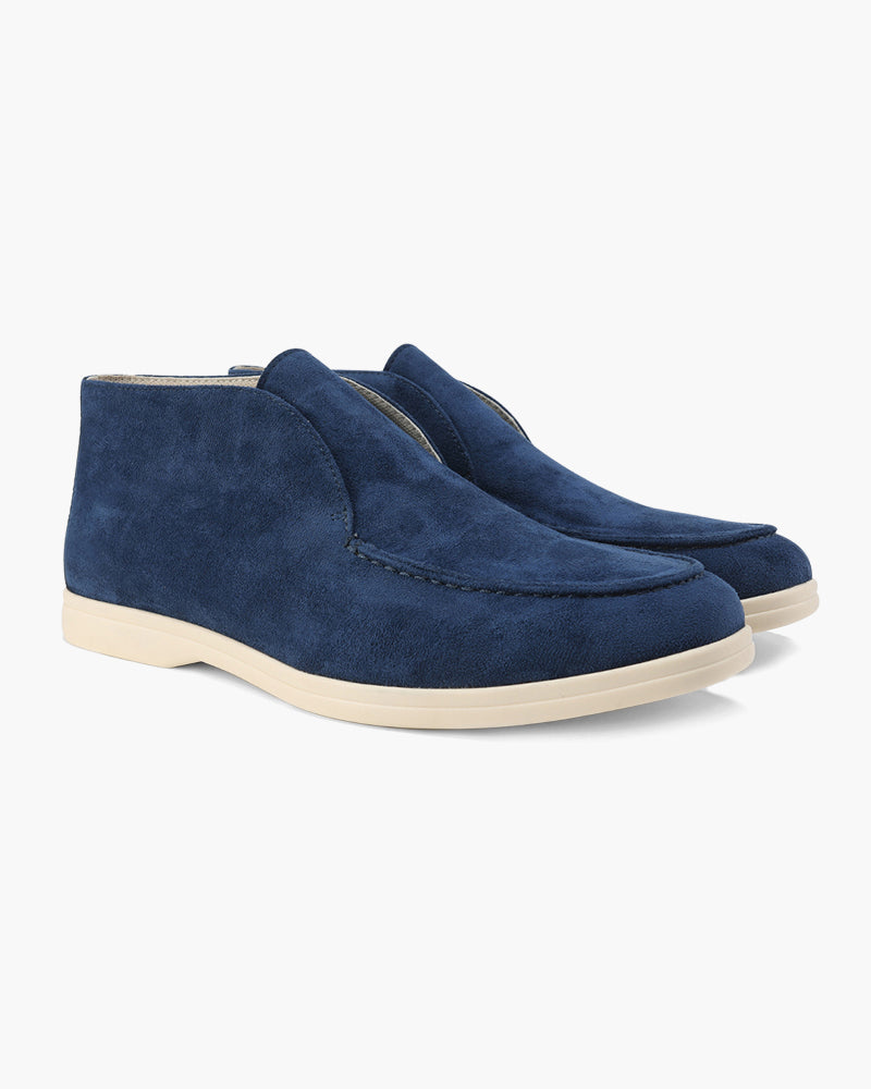 Men's High Top Suede Slip On Loafers Refined Casual