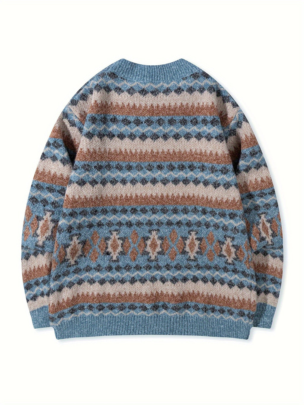 Women's Relaxed Nordic-Pattern Knit Sweater