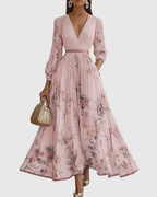 Women's Elegant Pleated Maxi Dress