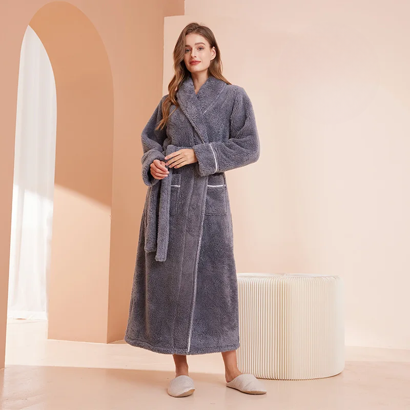 Women's Flannel Bathrobe – Soft Belted Robe