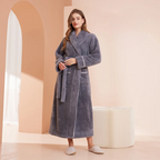 Women's Flannel Bathrobe – Soft Belted Robe