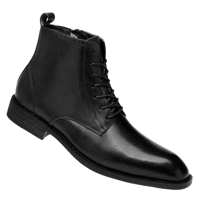 Men's Genuine Leather Lace Up Ankle Boots Vintage Inspired