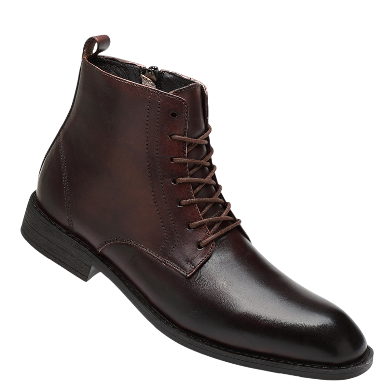 Men's Heritage Leather Boots Classic Lace Up Ankle Style