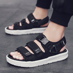 Men's Triple Strap Sandals Cushioned Outdoor Summer Footwear
