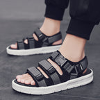 Men's Triple Strap Sandals Cushioned Outdoor Summer Footwear