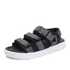 Men's Triple Strap Sandals Cushioned Outdoor Summer Footwear