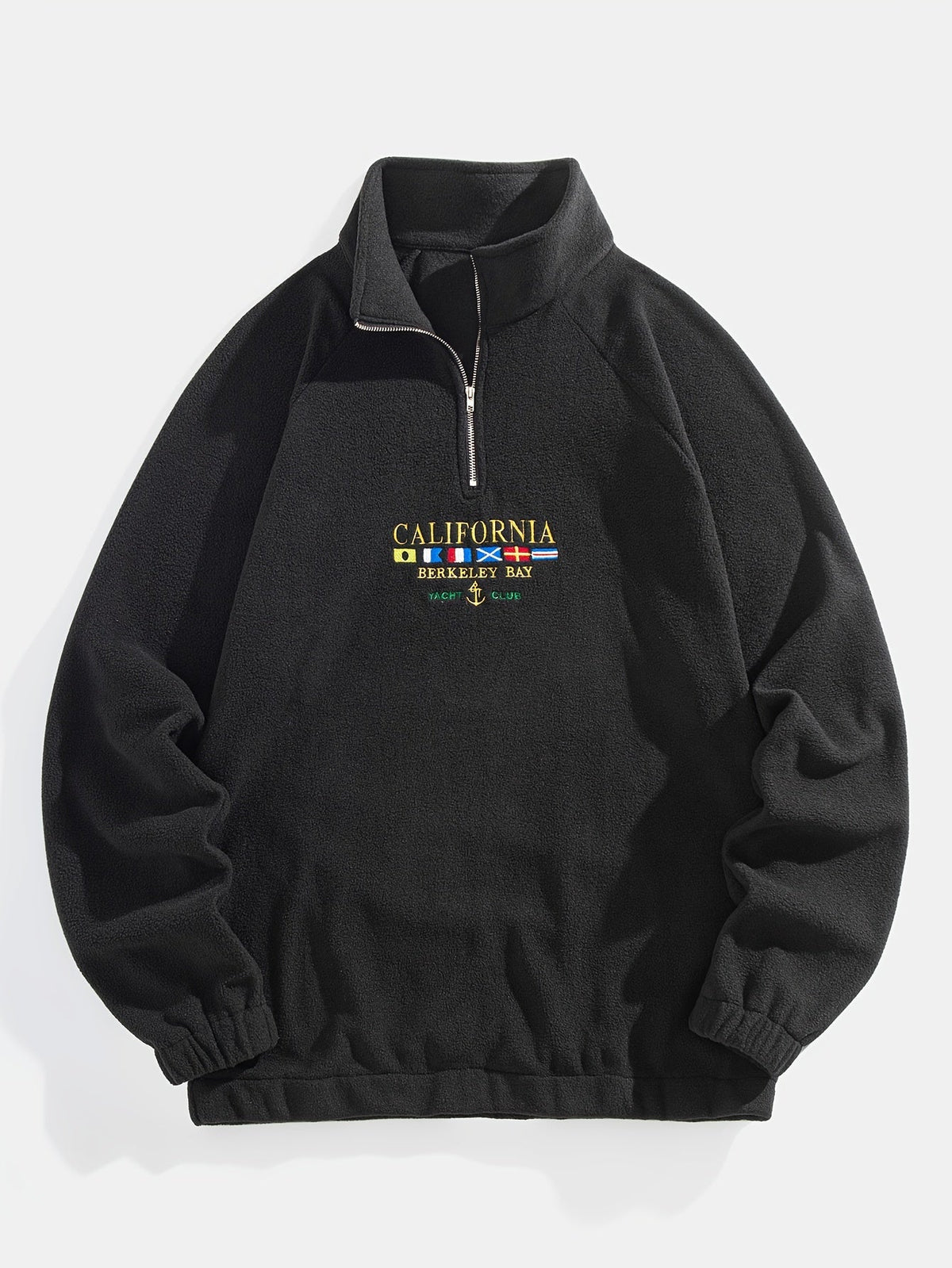 Women's Nautical Embroidery Brushed Quarter-Zip Pullover