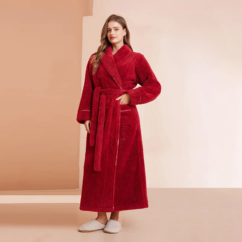 Women's Flannel Bathrobe – Soft Belted Robe