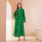 Women's Flannel Bathrobe – Soft Belted Robe
