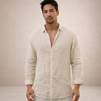 Men's Regular Fit Linen Button Down Casual Shirt