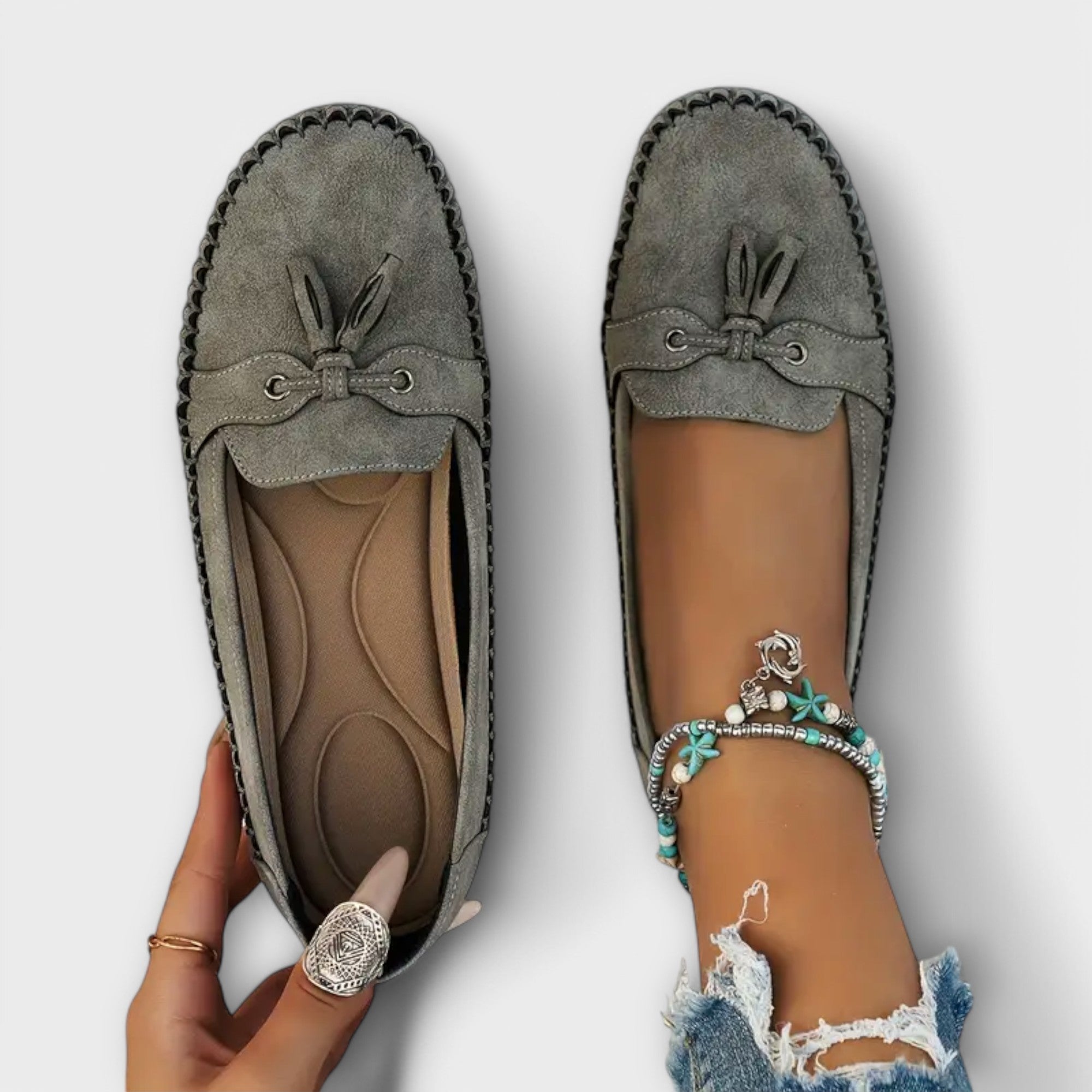 Women's Tassel Detail Moccasin Loafers Soft Flat Casual