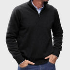 Men's Quarter Zip Sweater Refined Knit Layer for Smart