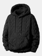 Men's Teddy Fleece Two Piece Set Relaxed Hoodie