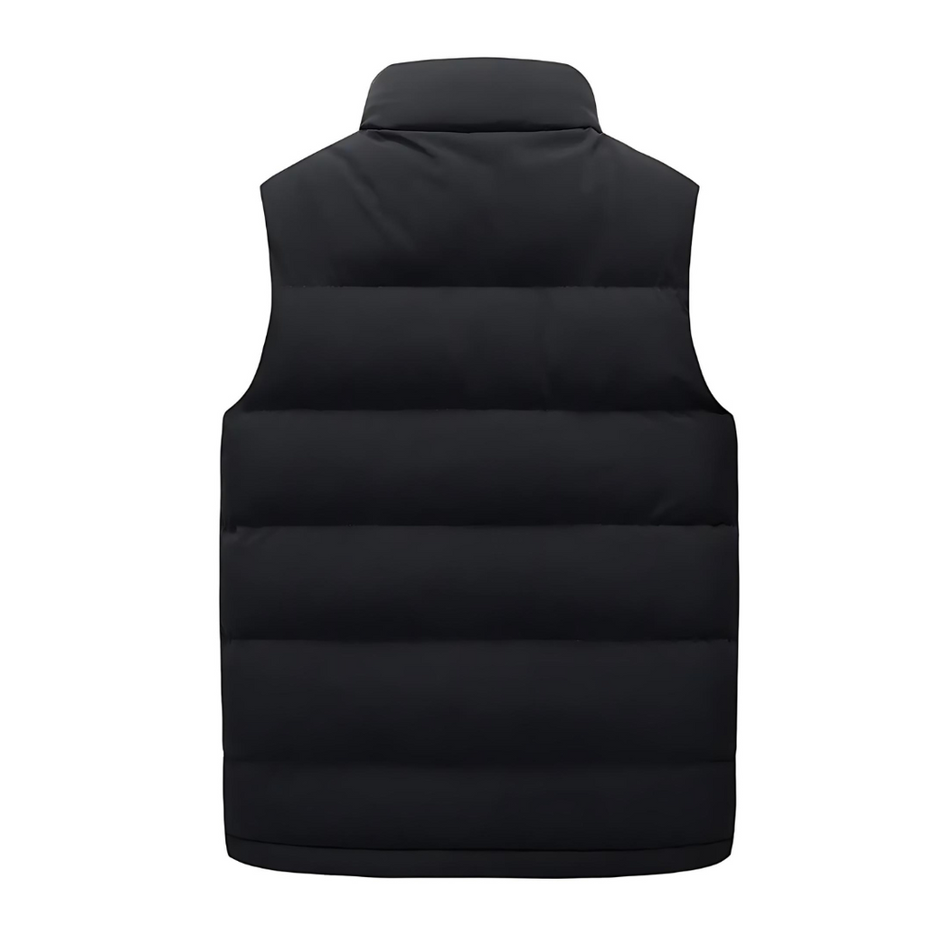 Men's Padded Quilted Gilet High Collar Zip Layer