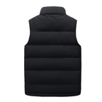 Men's Padded Quilted Gilet High Collar Zip Layer