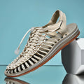 Men's Closed Toe Mesh Sandals Adjustable Lace Summer Footwear