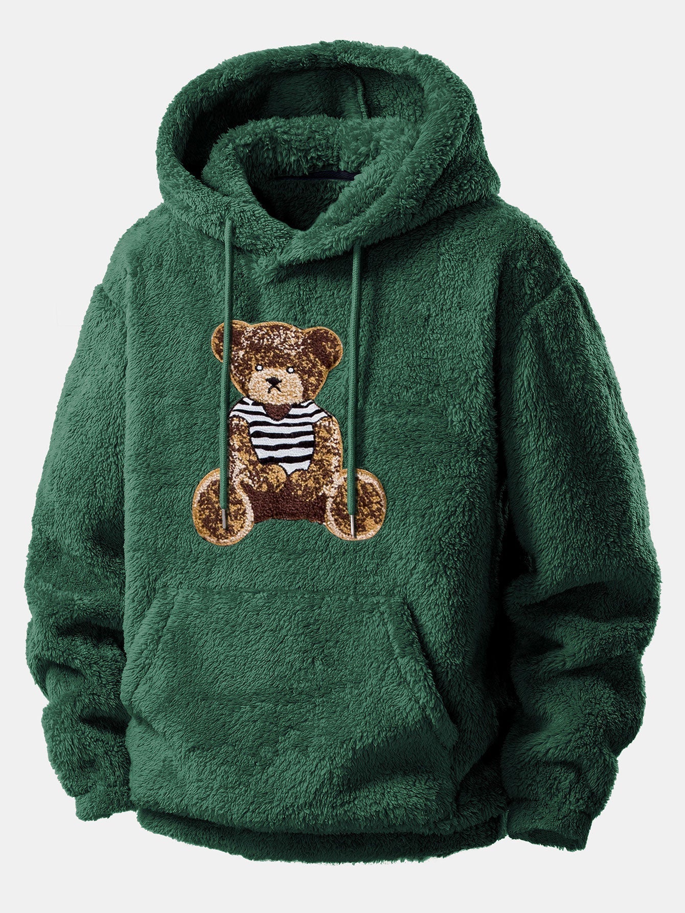 Men's Plush Teddy Fleece Tracksuit Relaxed Hoodie and Joggers