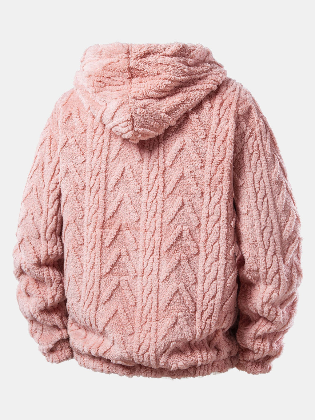 Men's Teddy Fleece Two Piece Set Relaxed Hoodie