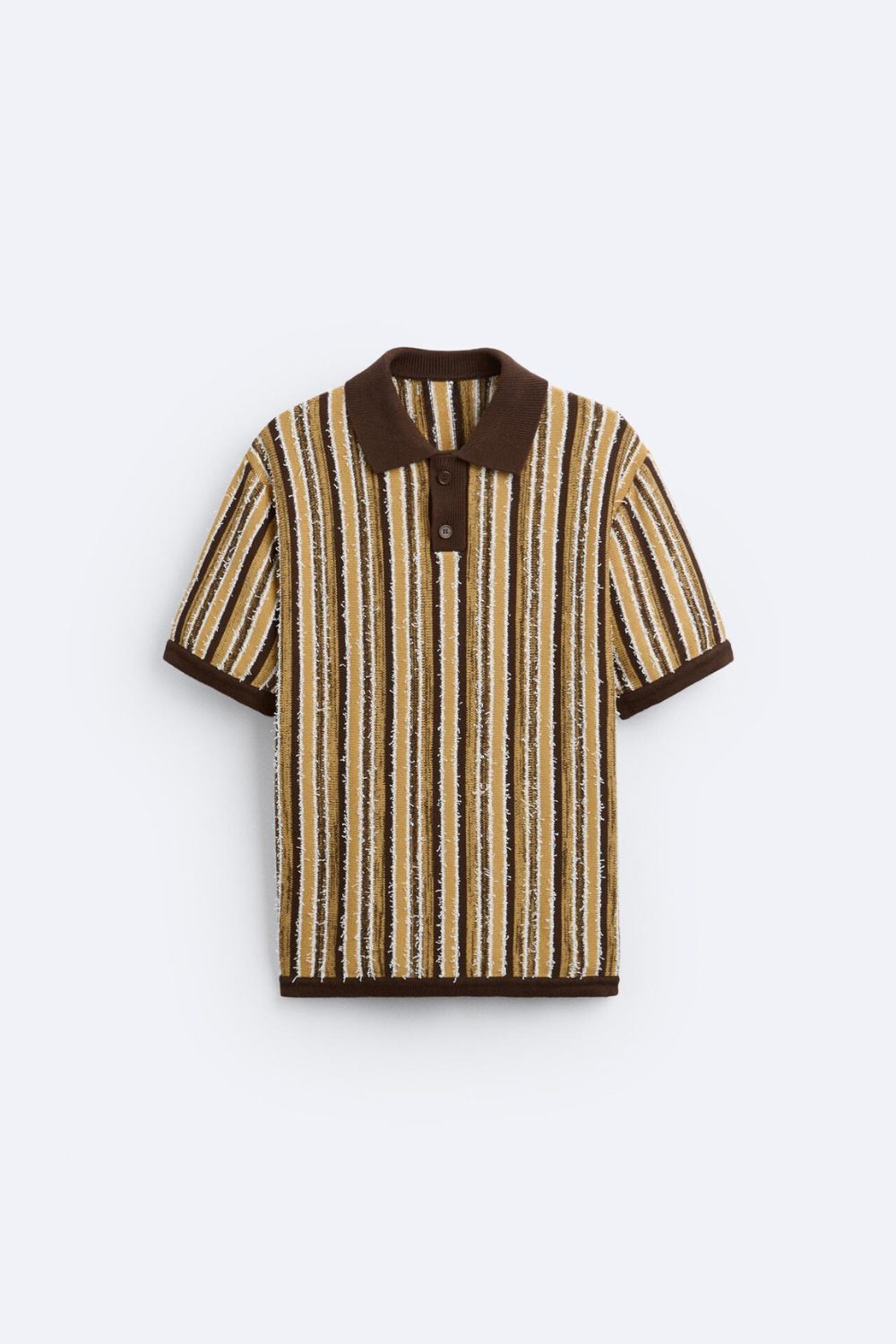 Men's Retro Knitted Stripe Polo Casual Summer Shirt