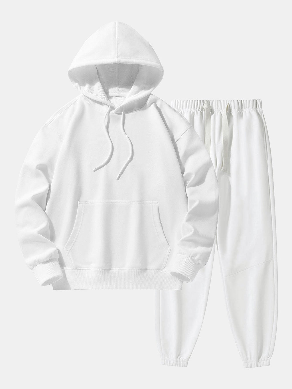 Men's Heavyweight Drop Shoulder Tracksuit Relaxed Cotton Blend Hoodie