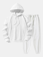 Men's Heavyweight Drop Shoulder Tracksuit Relaxed Cotton Blend Hoodie